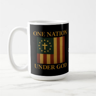 One Nation Under God Flag Patriotic Christian Coffee Mug