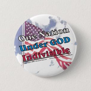 One Nation under GOD Indivisible 2 Inch Round Button