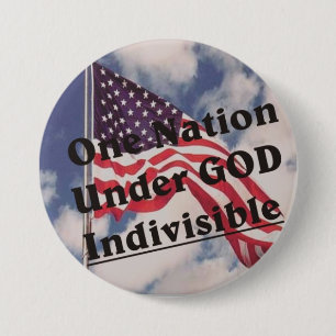 One Nation under GOD Indivisible 3 Inch Round Button