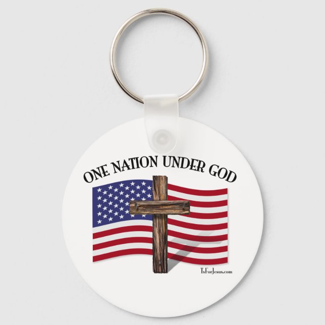 One Nation Under God Keychain (Front)