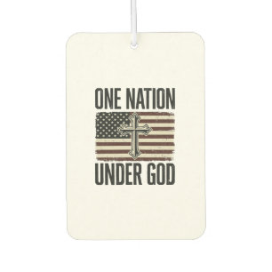 One Nation Under God Patriotic Cross Air Freshener