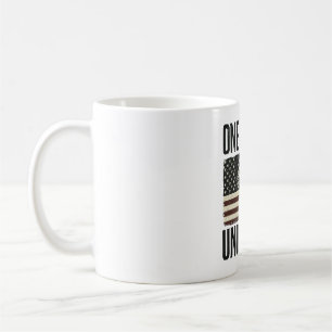 One Nation Under God Patriotic Cross Coffee Mug
