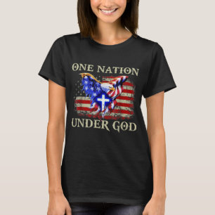 one nation under god patriotic usa christian T-Shirt