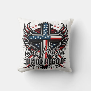 One Nation Under God  Throw Pillow