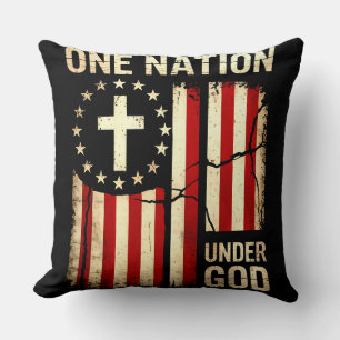 One Nation Under God Throw Pillow
