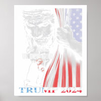 One Nation Under God Trump 2024 God American Flag