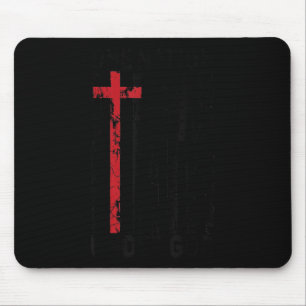 One Nation Under God Us Flag Jesus Christian Cross Mouse Pad