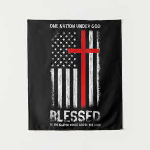 One Nation under God USA Patriot Veteran Tapestry