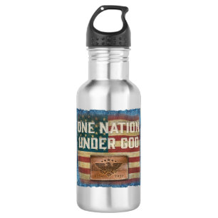 One Nation Under God - Water Bottle