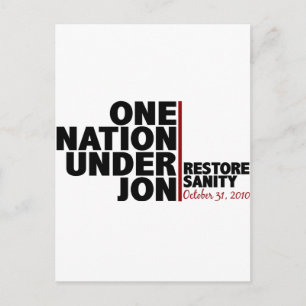 One nation under Jon (Restore Sanity) Postcard