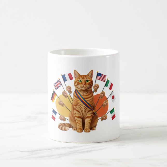 One Nation Under Paws - Chat Around the World Mug (Centre)