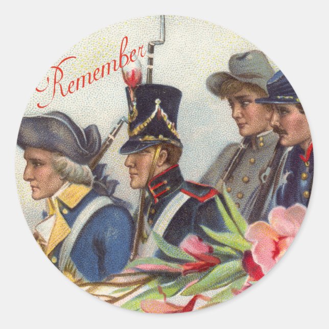 One Nation Vintage Patriotic Stickers (Front)