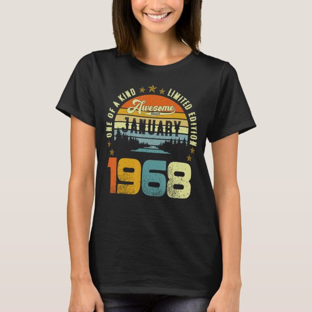 One Of A Kind  Awesome Since January 1968 T-Shirt (Front)