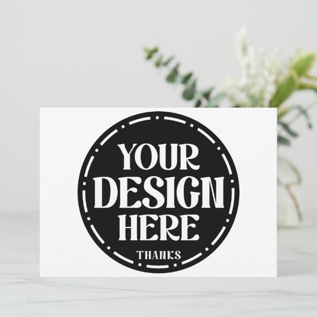 One-of-a-kind, elegant, clean & bold holiday card (Standing Front)