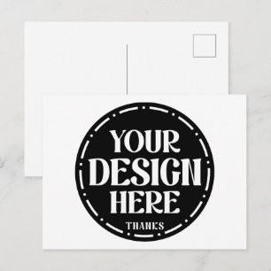 One-of-a-kind, elegant, clean & bold postcard