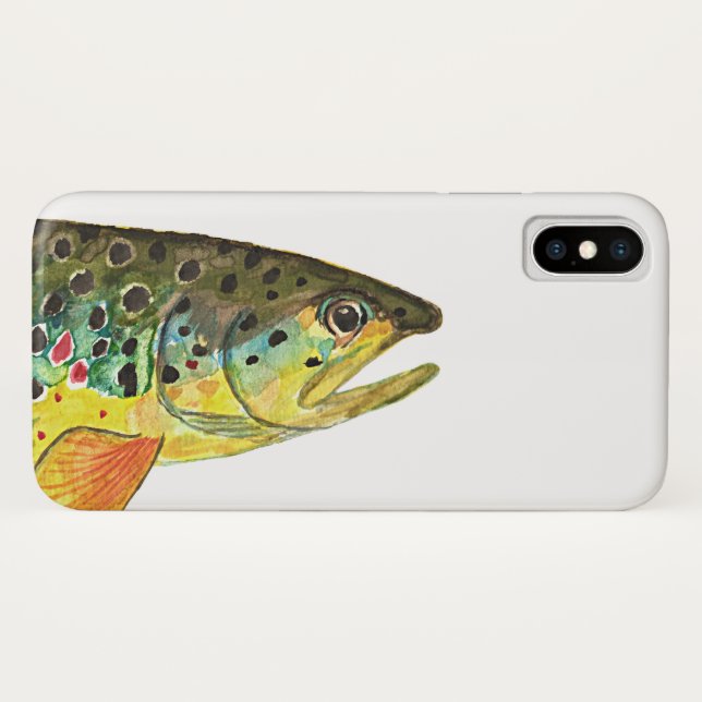 One-of-a-Kind Fly Fishing for Brown Trout Case-Mate iPhone Case (Back (Horizontal))