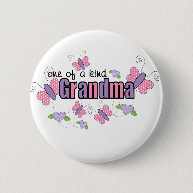One Of A Kind Grandma 2 Inch Round Button (Front)