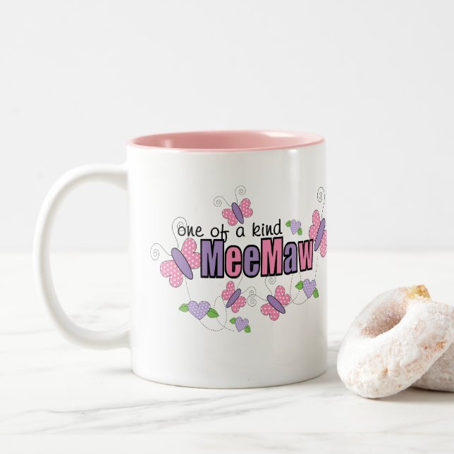 One Of A Kind MeeMaw Two-Tone Coffee Mug (With Donut)