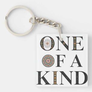 One of a Kind Moroccan Zellige Inspired T-Shirt Keychain