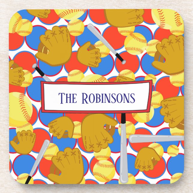 One of a kind Softball Coaster (Front)