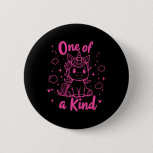 One Of A Kind Unicorn Shirt Cute Valentine Kids Te 2 Inch Round Button