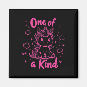 One Of A Kind Unicorn Shirt Cute Valentine Kids Te Magnet