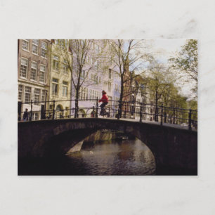 One of Amsterdam's nearly 1,300 bridges crossing i Postcard