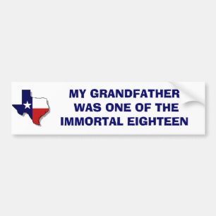 ONE OF THE IMMORTAL EIGHTEEN BUMPER STICKER