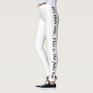 One of these legs is fake leggings