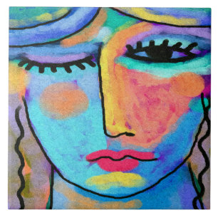 One of Those Days Abstract Digital Painting Tile