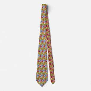one off unique all over colorful floral Neck Tie