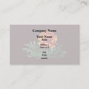 One Orange Marigold with Yellow Tips Business Card