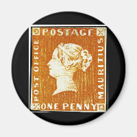 One Penny British Empire Mauritius Postage Stamp