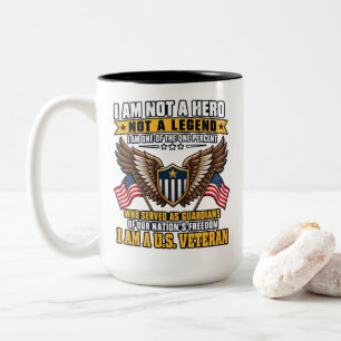 One Percent US Veteran Guardians Of Our Freedom Two-Tone Coffee Mug