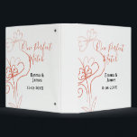 One Perfect match terracotta wedding couple name f Binder<br><div class="desc">Design</div>