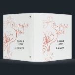 One Perfect match terracotta wedding couple name f Binder<br><div class="desc">Design</div>