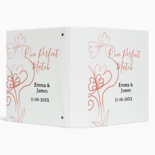One Perfect match terracotta wedding couple name f Binder
