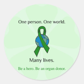 One Person. Many Lives. Classic Round Sticker