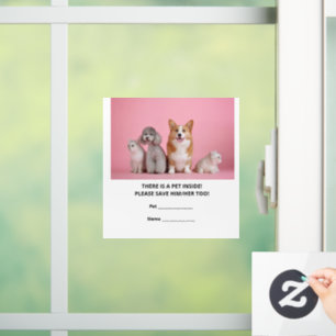 One Pet Emergency Rescue Window Cling