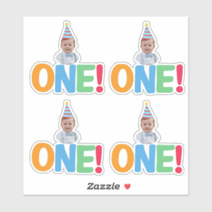  One Photo birthday Cupcake Topper