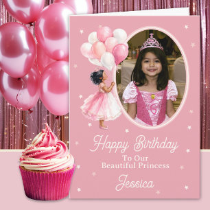 One Photo Indian/Chinese Princess  Birthday  Card