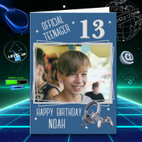 One Photo Official Teenager 13th Birthday Card