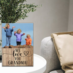 One Photo We Love You Grandma Mother's Day Gift Block