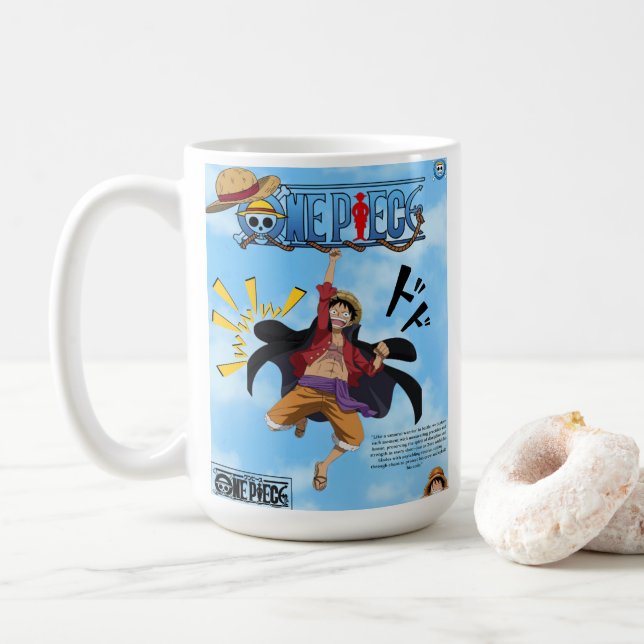 one pice man design mug (With Donut)