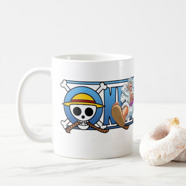 one piece g5 Anime Pirate Adventure Coffee Mug (With Donut)