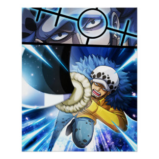 One piece , Law , Luffy and Captain Kid Poster