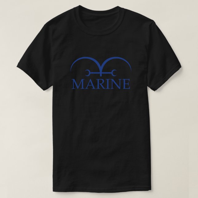 One Piece Marine Flag Logo - Marineford  T-Shirt (Design Front)