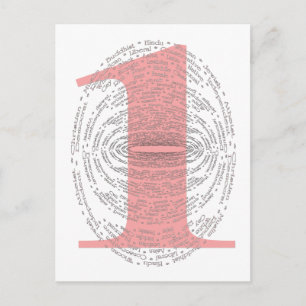 One - Pink Version Postcard