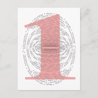 One - Pink Version Postcard