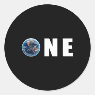 One Planet Take Care Of It Earth Day Outfit Gift Classic Round Sticker